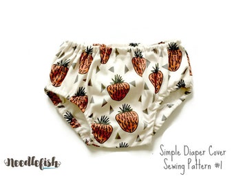 SIMPLE KNIT DIAPER Cover Sewing Pattern - Diaper Cover Sewing Pattern - Knit Diaper Cover - Easy Sewing Pattern - Sizes 0-24 months