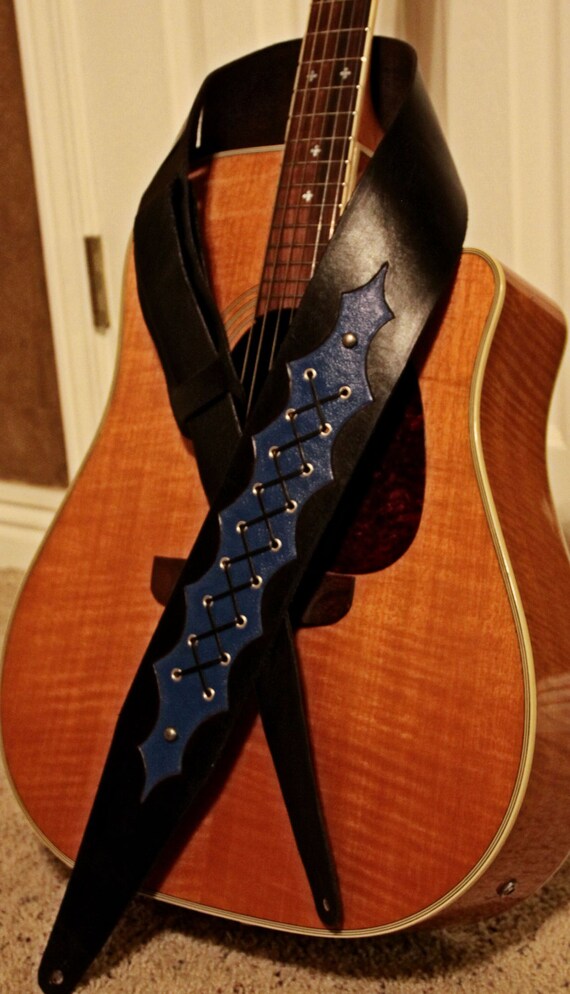 Handmade Leather Guitar Strap by blleatherco on Etsy