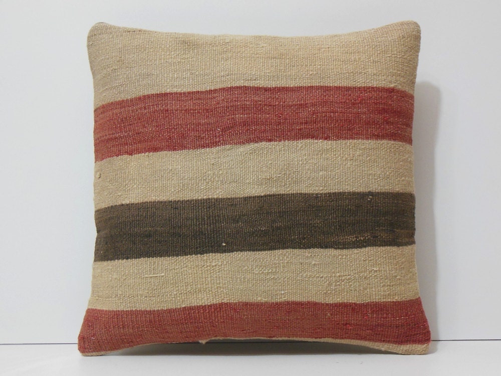 red pillow cover cream pillow case brown by DECOLICKILIMPILLOWS