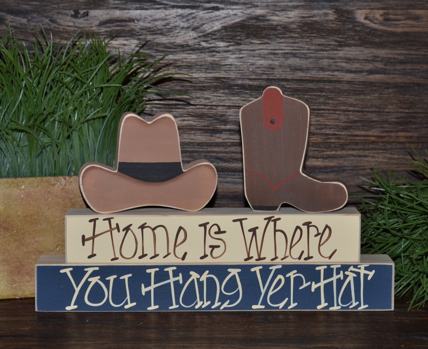 Home is Where you Hang Your Hat Home Decor Cowboy Decoration