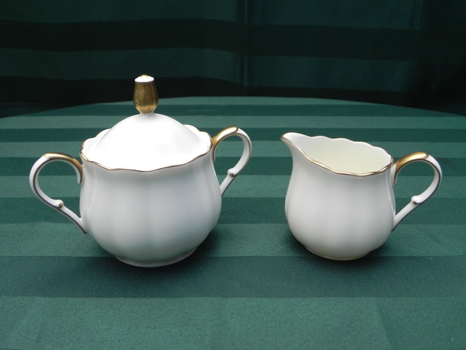 Vintage Mikasa, 24 Karat Gold Trimmed, Ivory Bone China, Cream and