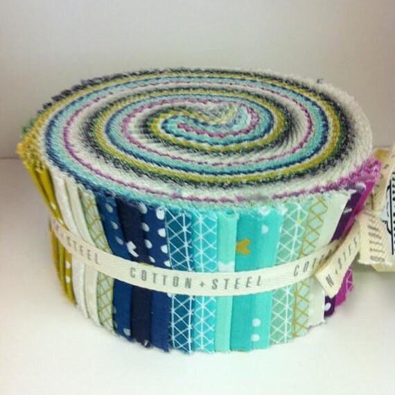 Cotton and Steel Basics Pixie Strips Spindle Strips Jelly Roll