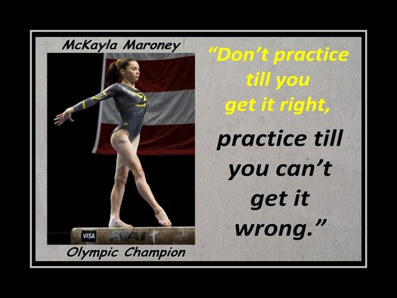 Items similar to Gymnastics Motivation Poster McKayla Maroney Gymnast ...