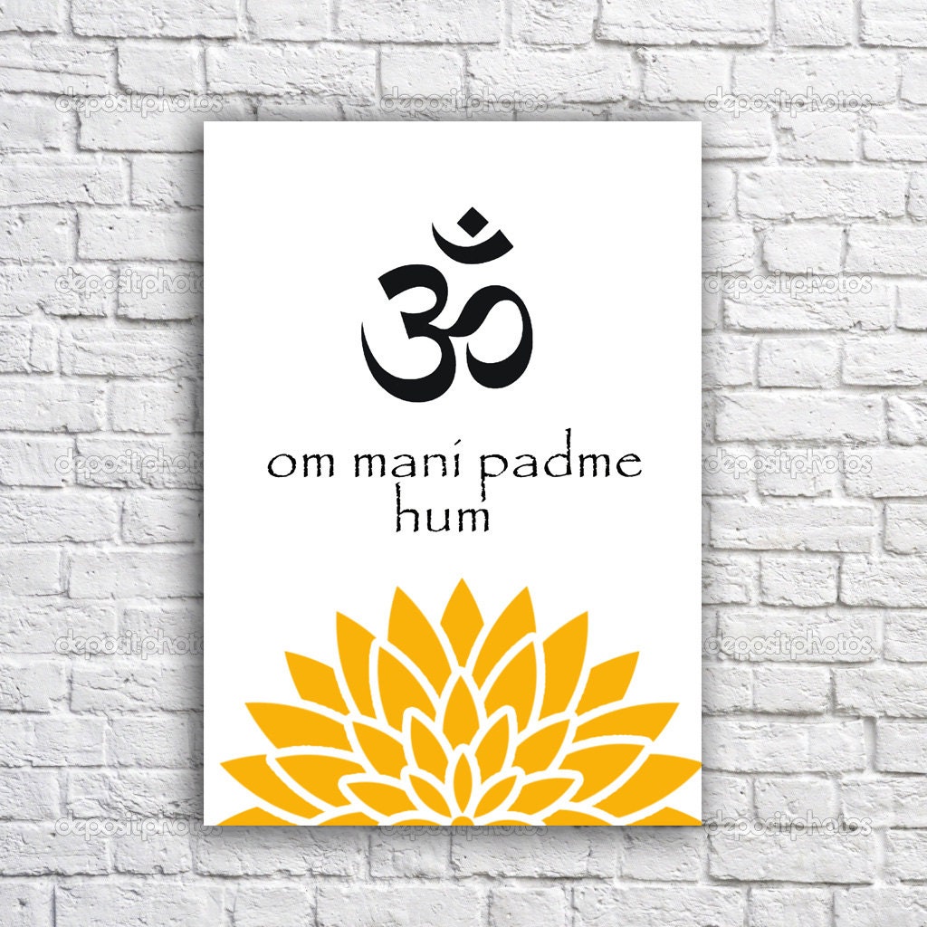 Om Mani Padme Hum Written In Sanskrit