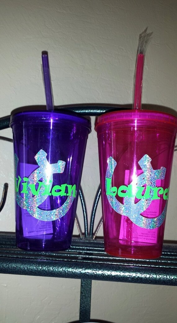 Glitter Horseshoe Personalized Tumbler by BleedingGlitterGifts