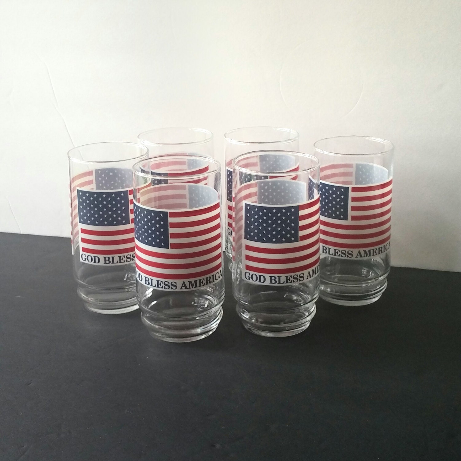 drinking glasses holiday tableware patriotic table decor