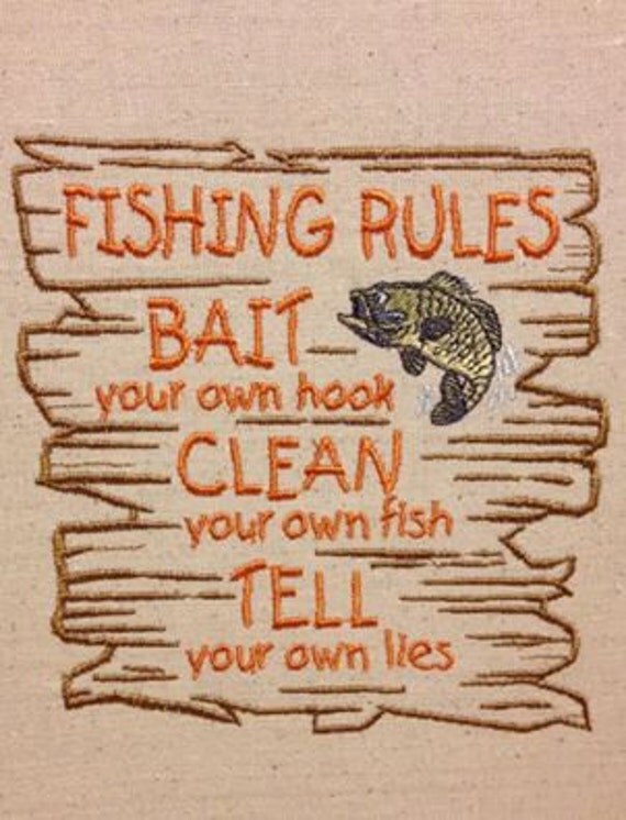 GG1507 Fishing Rules by GnGDesigns on Etsy