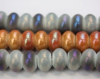 Pearly Donut Beads-Gray