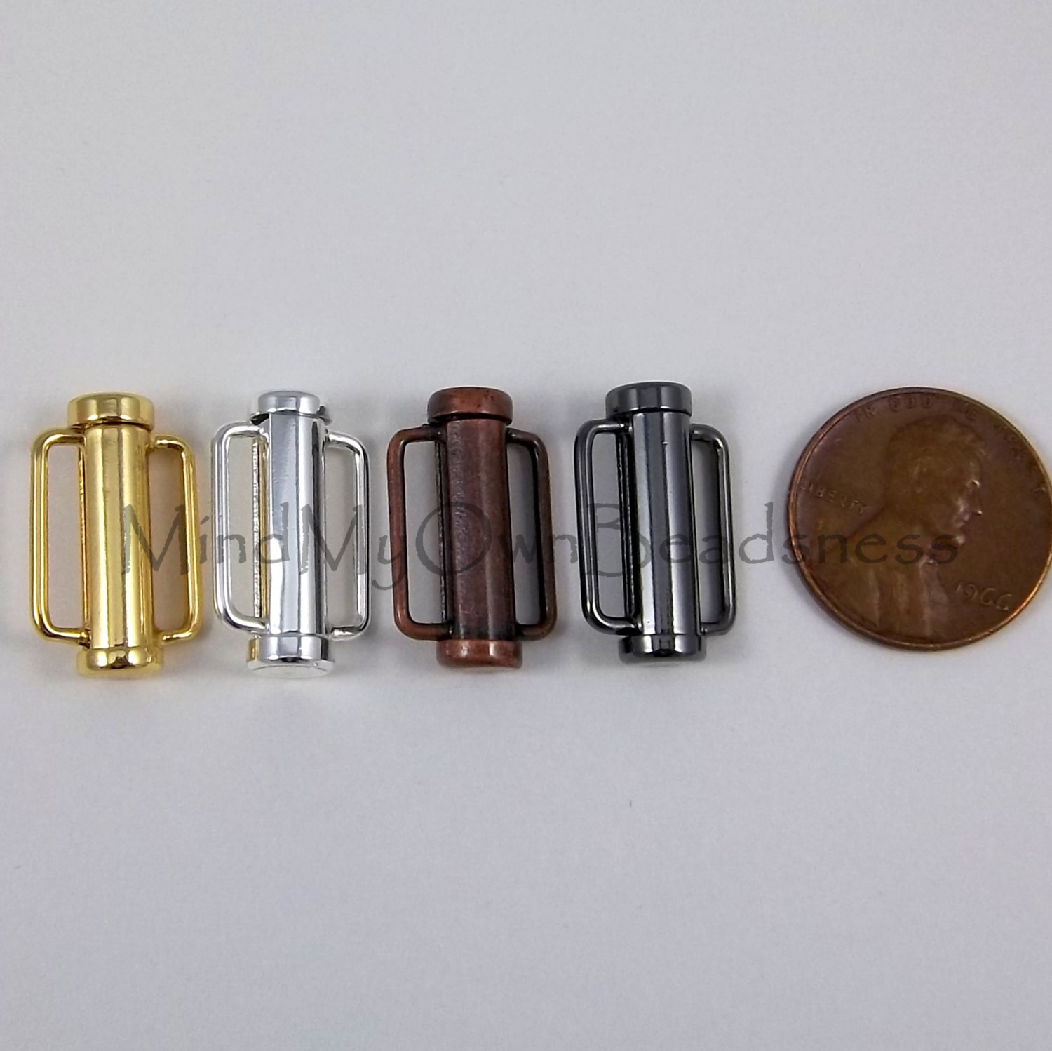 Clasp Slide Lock Tube Clasp with Bar 20mm x 1pc