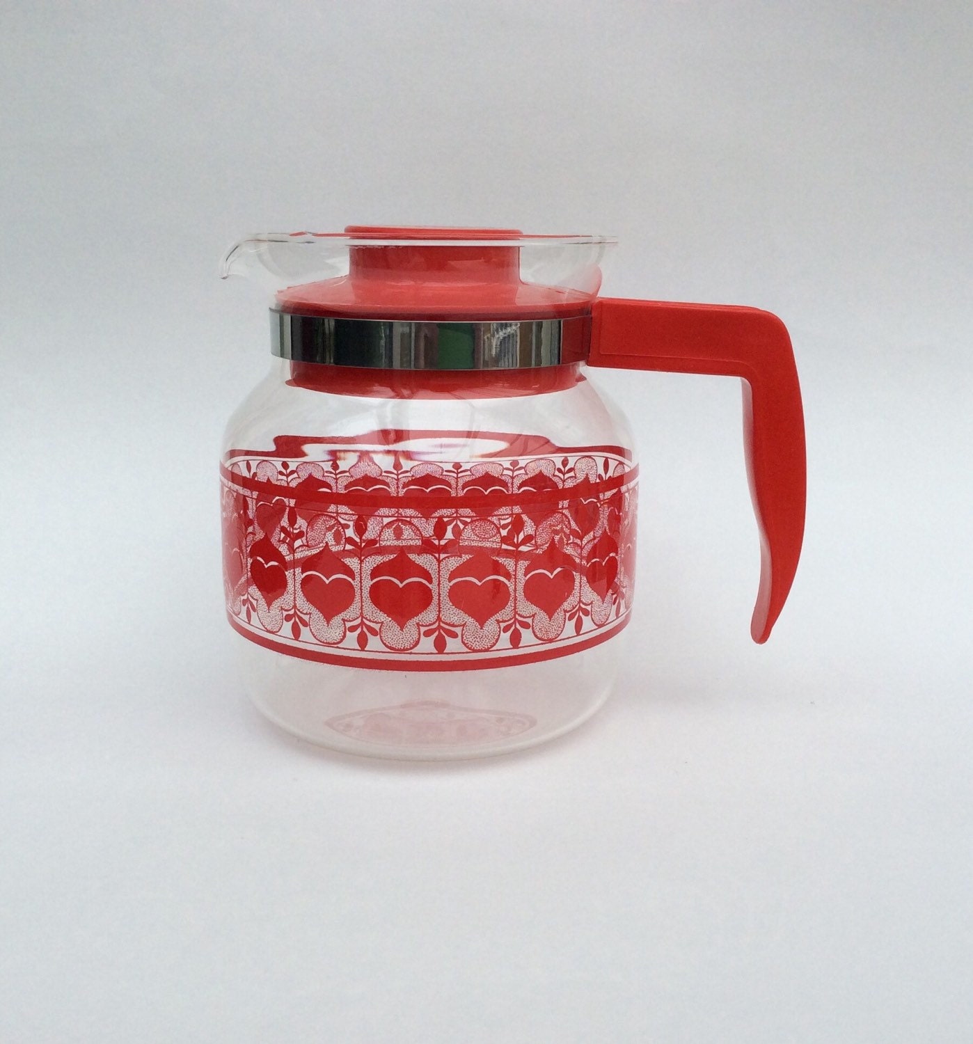 Vintage glass coffee pot mid century 1970s by