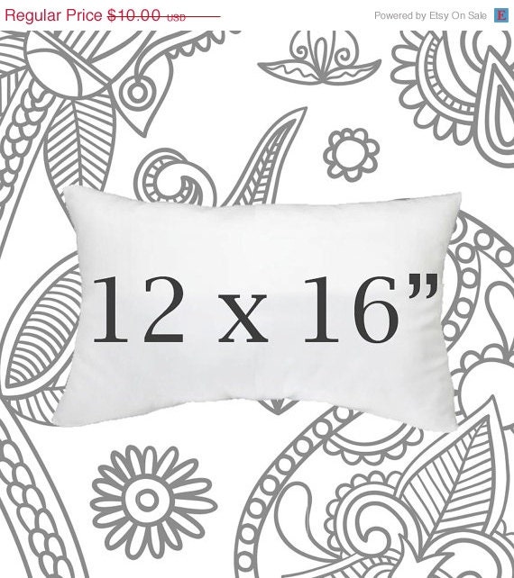SALE ENDS SOON Pillow Insert 12 x 16 Inch Pillow by LilyPillow