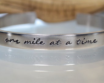 Gifts for Runners - Runners Jewelry - Personalized Bracelets - Marathon Jewelry - Quote Bracelets - Running Jewelry - PinkLemonDesign
