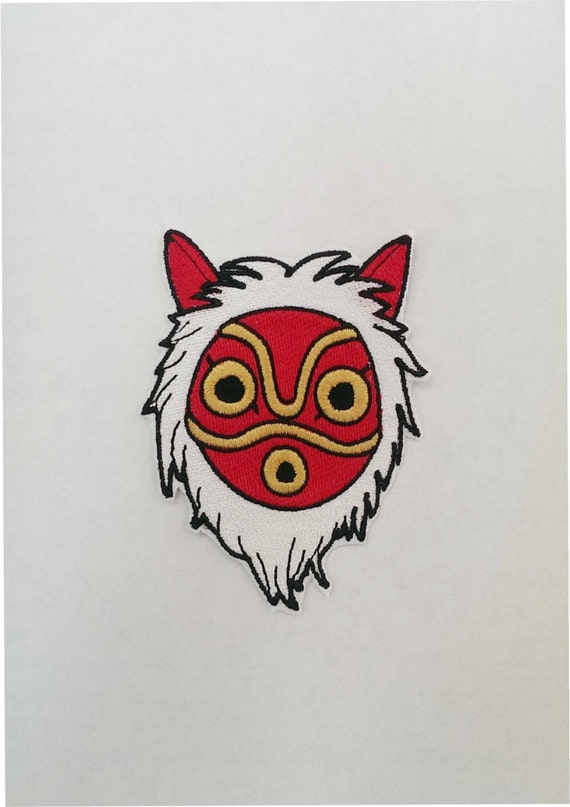 princess mononoke mask fully embroidered by littlebearspatches princess mononoke mask fully embroidered by littlebearspatches
