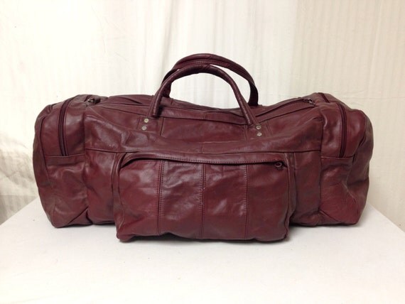 Large leather Duffel bagduffel bag Leather Gym bag Travel