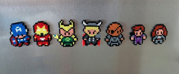 Items similar to SALE***Avengers, Hama Beads, Perler, Pixel Art ...