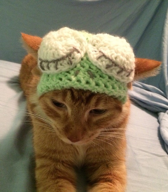 HATS FOR CATS frog by GenevievesPearls on Etsy