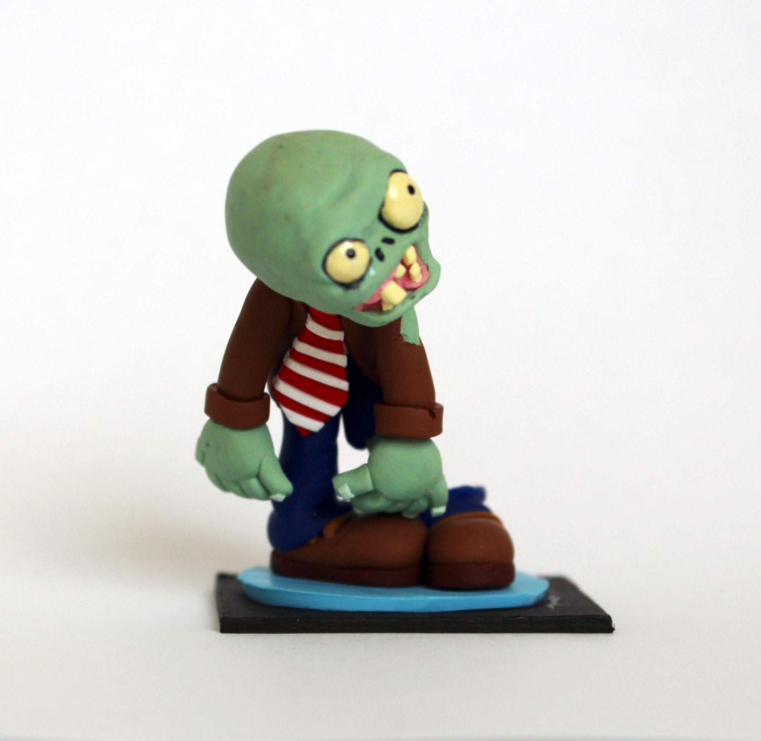 Zombie Polymer Clay Figurine from Plants vs Zombies by ArtzieRush