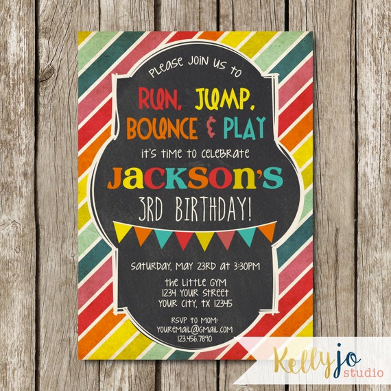 Little Gym Party Invitations 1