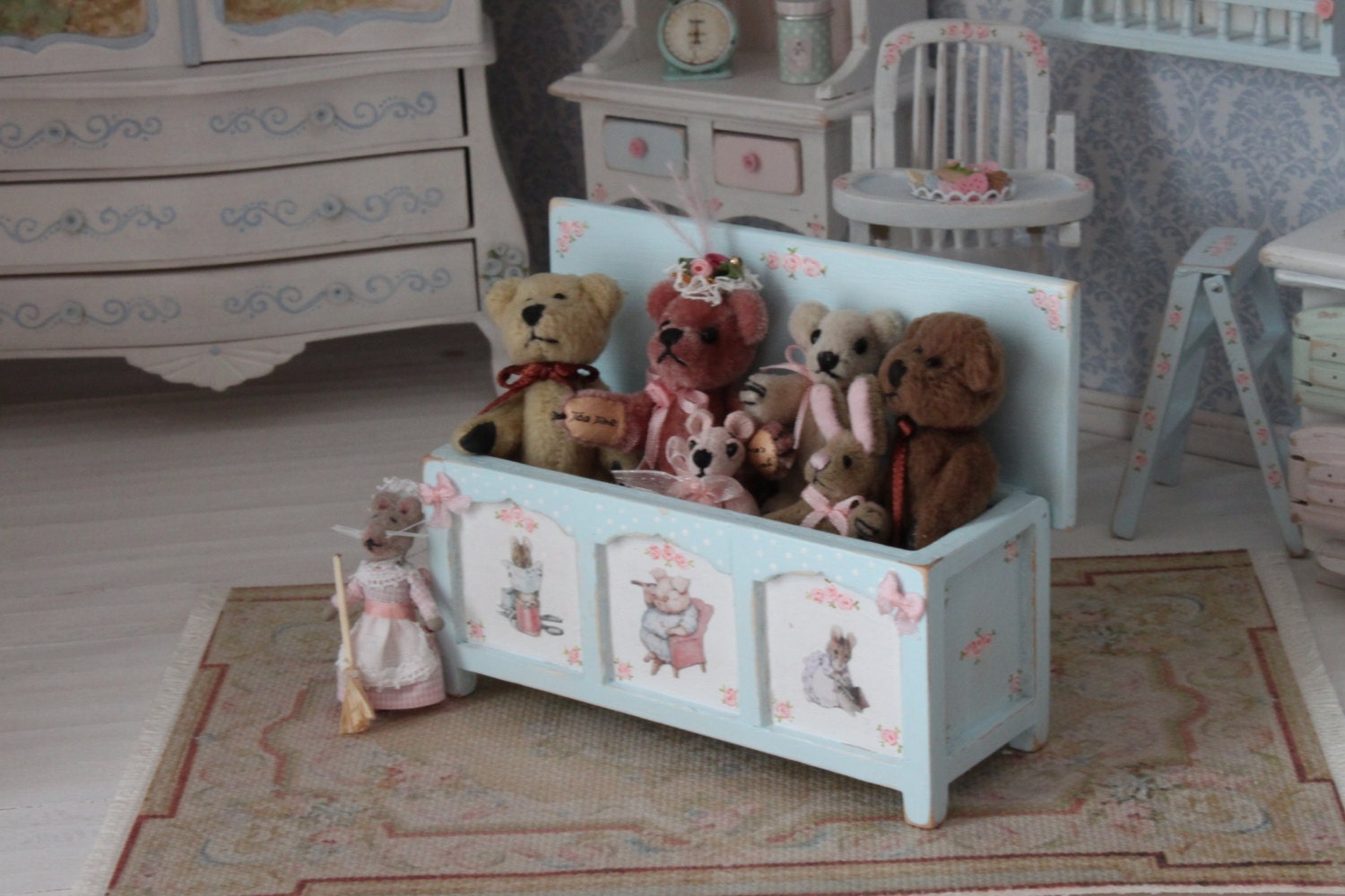 Toybox for dollhouses. Scale 1 12