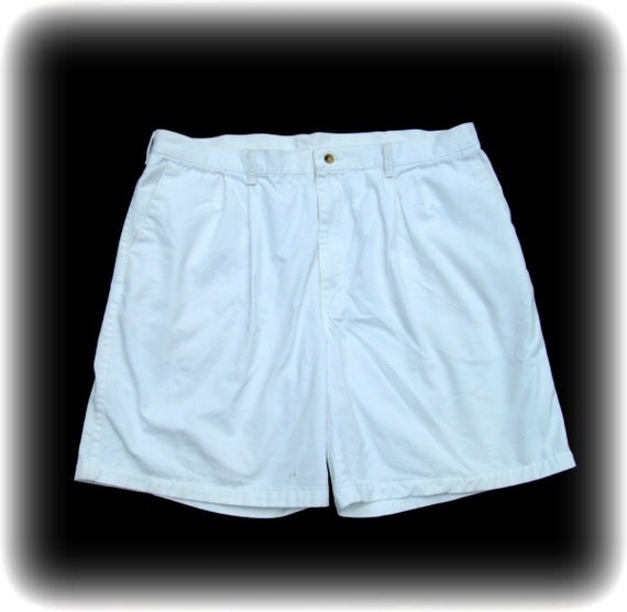 men's white shorts men's retro shorts Vintage