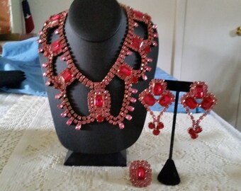 Parure vintage émaillée des années 80