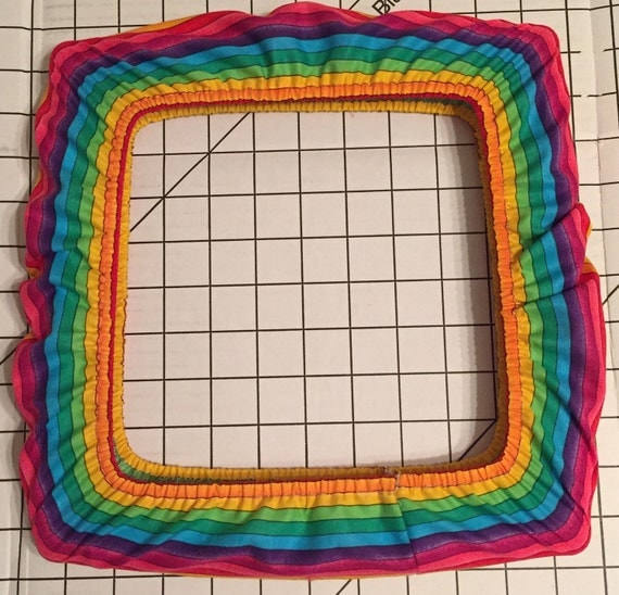 Rainbow Cross Stitching Embroidery Q Snap by StitchyTimeCreations