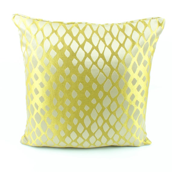 Gold Silk euro sham 26x26 pillow cover Gold Silk by Fabricasia