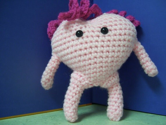 Amigurumi Heart Crochet Stuffed Toy Pink Heart by ...