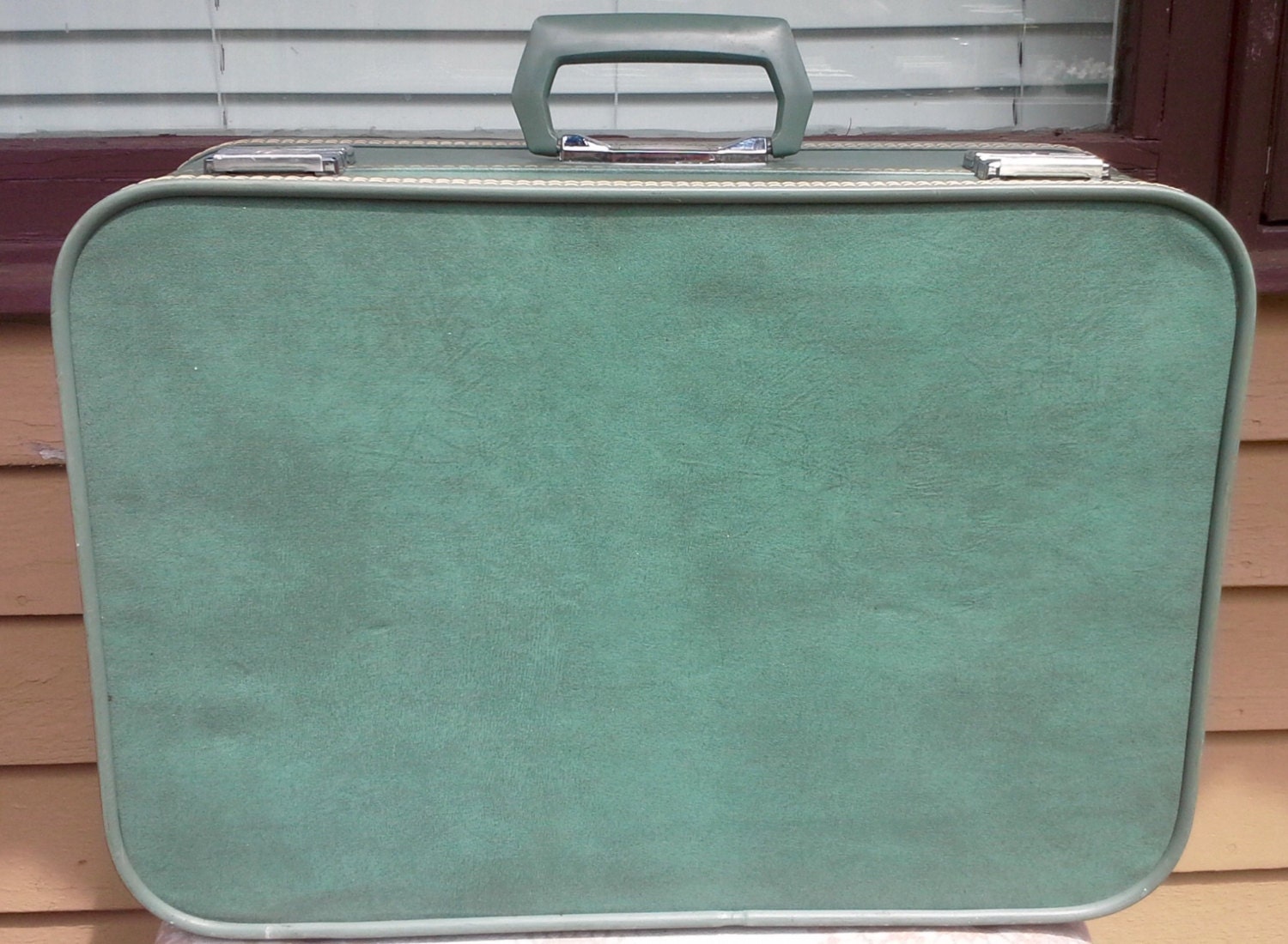 RESERVED For Lisa Vintage Skyway Luggage Green Luggage