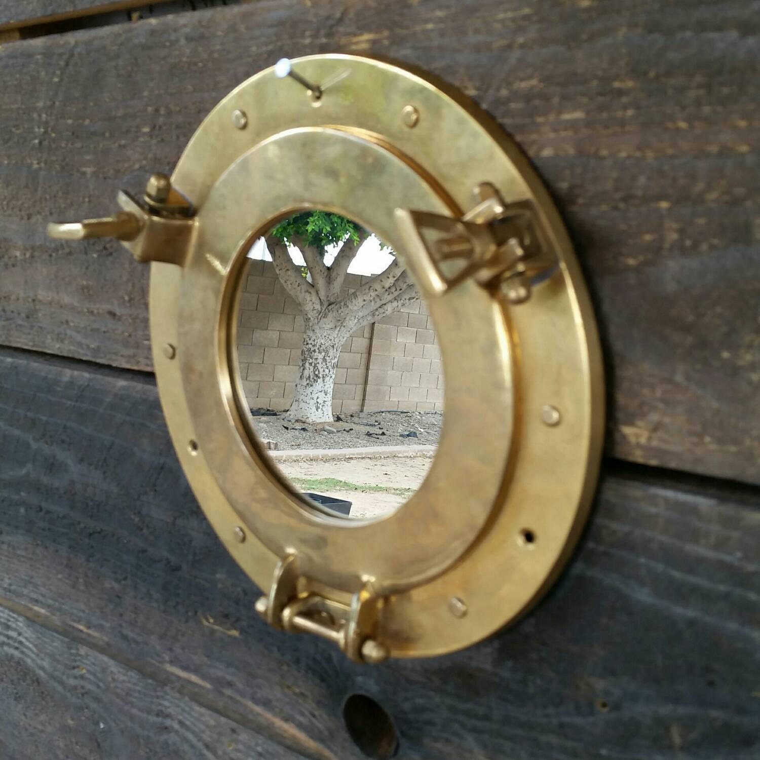 Vintage Porthole Brass Porthole Mirror Nautical Marine Beach
