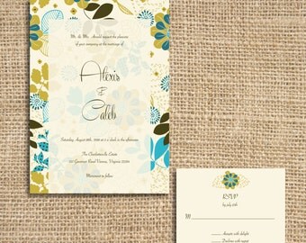 Wedding Invitation and RSVP Card - DIGITAL