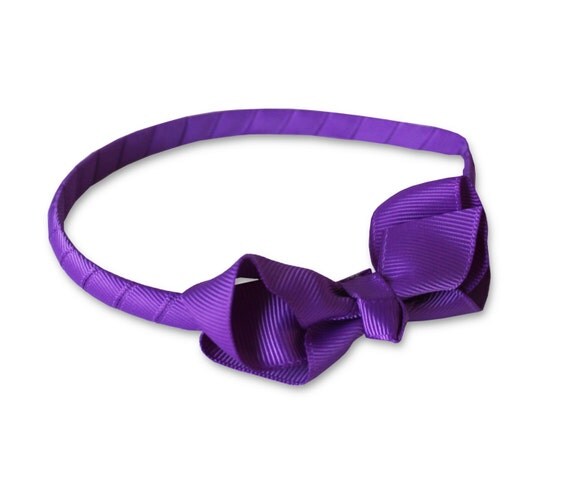 Purple small bow headband Bow Headband Girls Headband