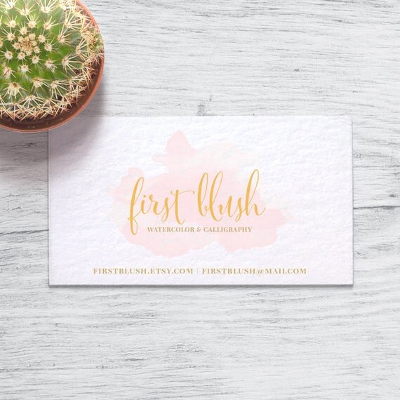Business Card Design FIRST BLUSH Premade Business by