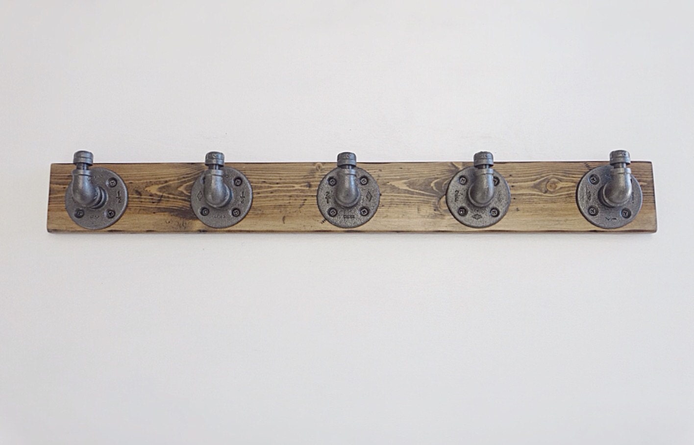 Industrial Pipe 5 Hook Coat Rack