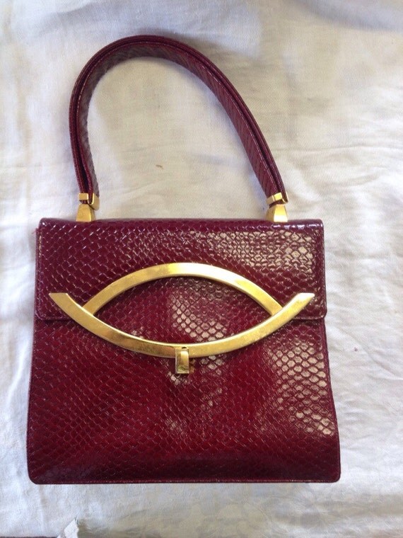 Vintage Saks Fifth Avenue Handbag/ Purse by OstrichandPeacock