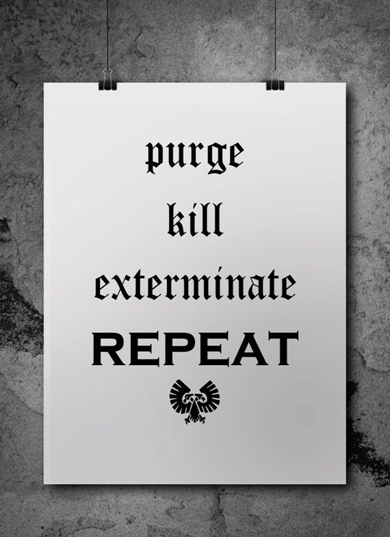 Purgekillexterminate Printable Poster Digital by ZsaMoDesign