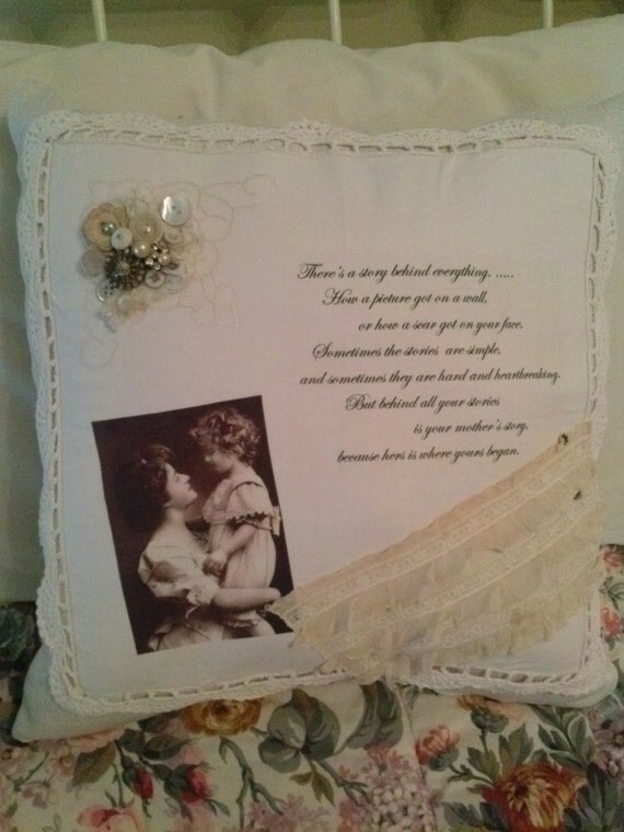 Mother photo memory keepsake pillow