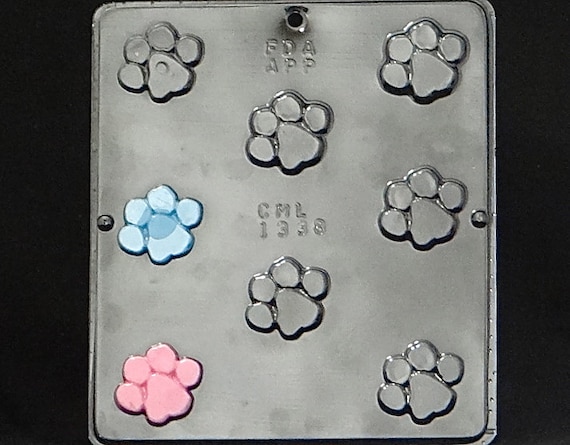 Paw Print Chocolate Candy Mold Baby Shower Blue's Clues Theme 1338 Paw Print Chocolate Candy Mold Baby Shower Blue's Clues Theme 1338