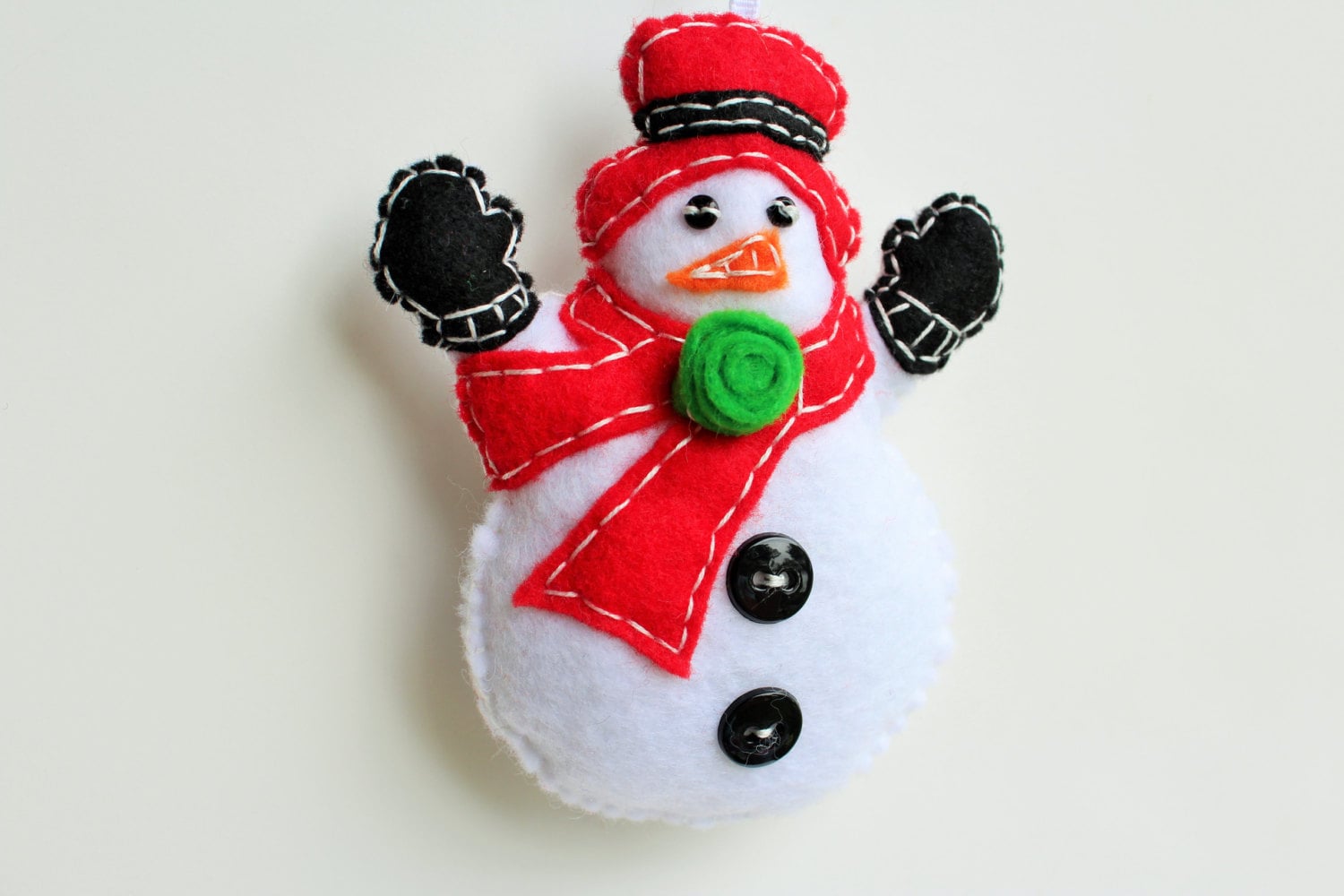 Snowman Ornament Felt Snowman Decoration Winter Christmas