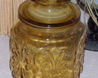 Vintage Atterbury Amber Canister