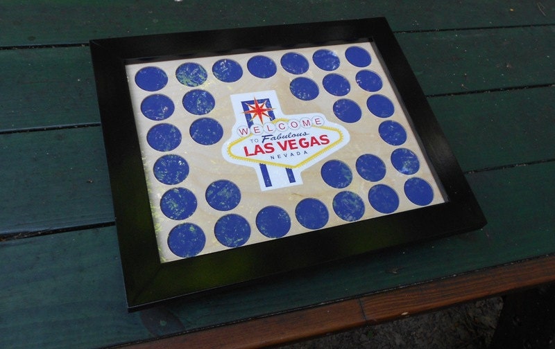 30 Poker Chip Display Frame Fits Casino chips Las Vegas custom