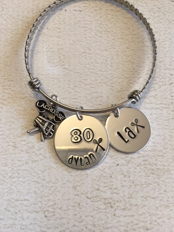 Lacrosse bracelet Hand stamped lacrosse bracelet by BuyMeAPresent