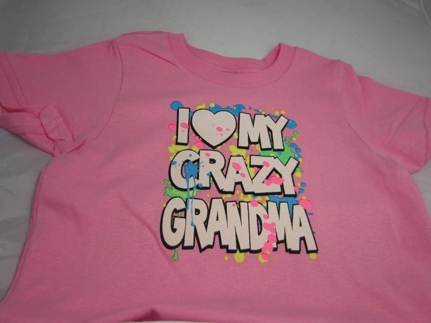 I Love My Crazy Grandma Toddler T Shirt front by UltimateGraphix