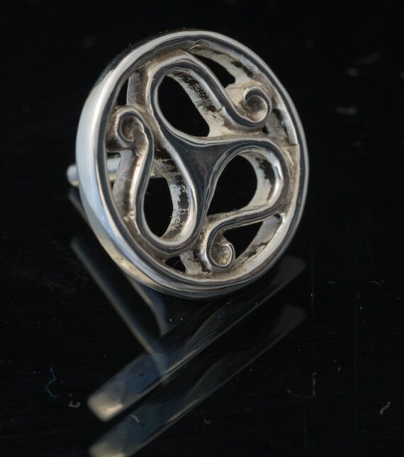 Celtic Triskelion sterling Silver Belt Rivet Concho Stud