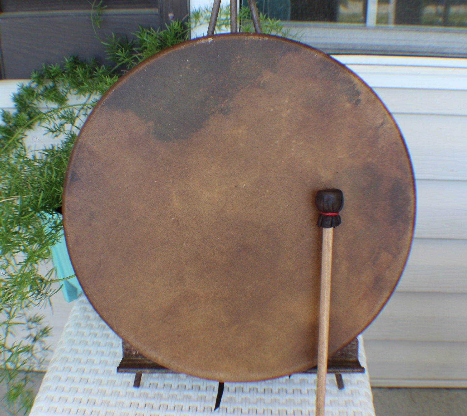 15 American Buffalo Hide Hand Drum Native by EarthMaidensEmporium