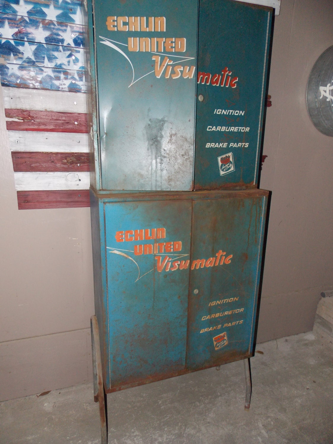 Vintage Napa Echlin Automotive Parts Storage Mancave Bar Haute Juice