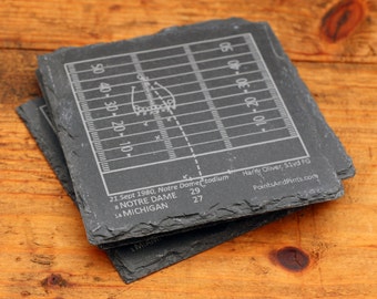 Notre Dame Greatest Plays - Slate Coasters (Set of 4)