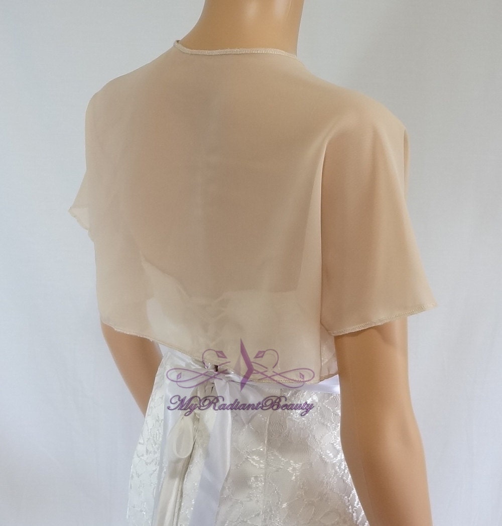 chiffon wedding bolero