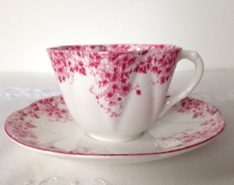 Shelley Dainty Pink Tea Cup & Saucer