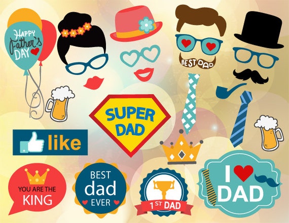 Instant Download Fathers Day Photo Booth Props By Onestopdigital